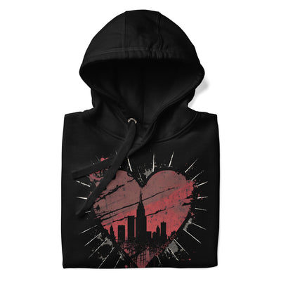 GRUNGY NEW YORK CITY HEART UNISEX HOODIE