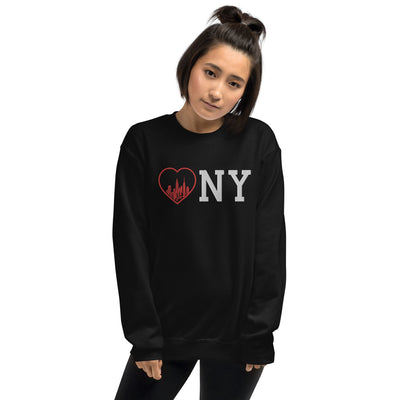 HEART NY BLACK UNISEX SWEATSHIRT