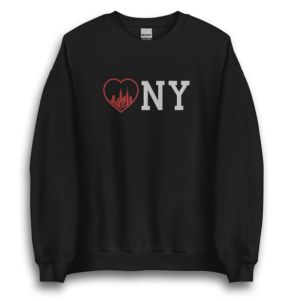 HEART NY BLACK UNISEX SWEATSHIRT