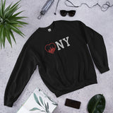 HEART NY BLACK UNISEX SWEATSHIRT