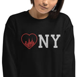 HEART NY BLACK UNISEX SWEATSHIRT