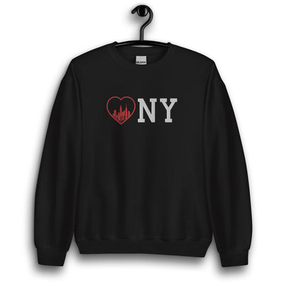 HEART NY BLACK UNISEX SWEATSHIRT