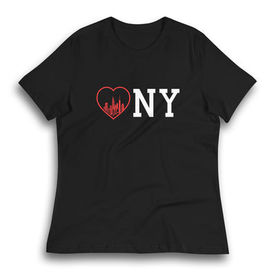 HEART NY BLACK WOMEN'S T-SHIRT