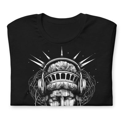 LIBERTY SOUND NEW YORK BLACK UNISEX T-SHIRT