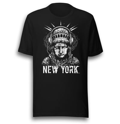 LIBERTY SOUND NEW YORK BLACK UNISEX T-SHIRT