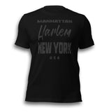 MANHATTAN HARLEM NY BLACK UNISEX T-SHIRT