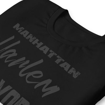 MANHATTAN HARLEM NY BLACK UNISEX T-SHIRT