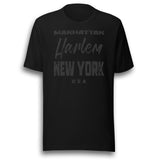 MANHATTAN HARLEM NY BLACK UNISEX T-SHIRT