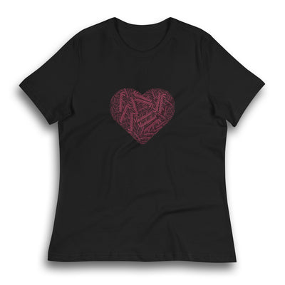 MANHATTAN HEART BLACK WOMEN'S T-SHIRT