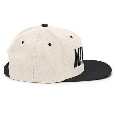 MANHATTAN NATURAL AND BLACK SNAPBACK