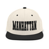 MANHATTAN NATURAL AND BLACK SNAPBACK