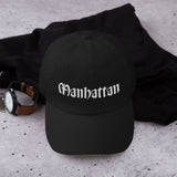 MANHATTAN OLD ENGLISH BLACK DAD HAT