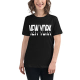 NEW YORK ADDICTION BLACK WOMEN'S T-SHIRT