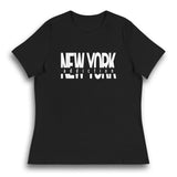 NEW YORK ADDICTION BLACK WOMEN'S T-SHIRT