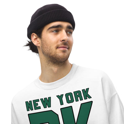 NEW YORK BK WHITE UNISEX SWEATSHIRT