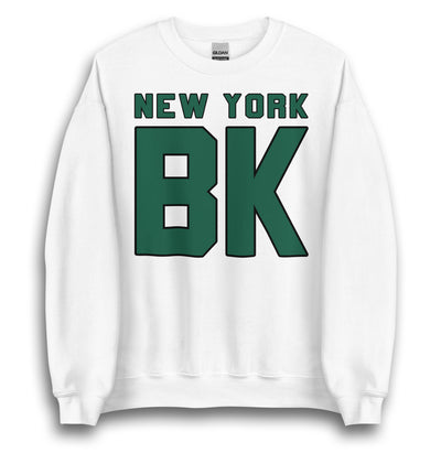 NEW YORK BK WHITE UNISEX SWEATSHIRT