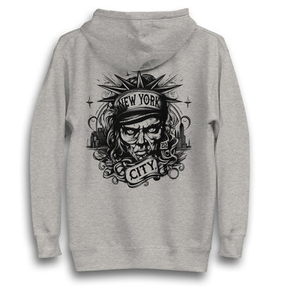 NEW YORK CITY 212 HEATHER GREY UNISEX HOODIE