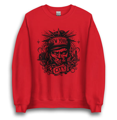 NEW YORK CITY 212 RED UNISEX SWEATSHIRT