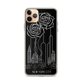 NEW YORK CITY AND ROSES SKETCH IPHONE CASE