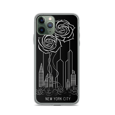 NEW YORK CITY AND ROSES SKETCH IPHONE CASE