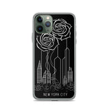 NEW YORK CITY AND ROSES SKETCH IPHONE CASE