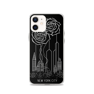 NEW YORK CITY AND ROSES SKETCH IPHONE CASE