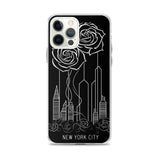 NEW YORK CITY AND ROSES SKETCH IPHONE CASE