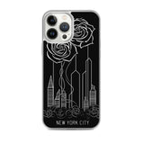 NEW YORK CITY AND ROSES SKETCH IPHONE CASE