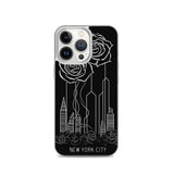 NEW YORK CITY AND ROSES SKETCH IPHONE CASE