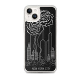 NEW YORK CITY AND ROSES SKETCH IPHONE CASE