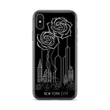 NEW YORK CITY AND ROSES SKETCH IPHONE CASE