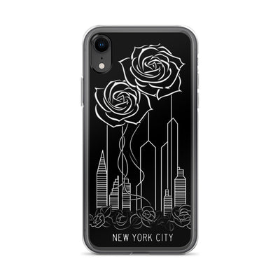 NEW YORK CITY AND ROSES SKETCH IPHONE CASE