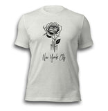 NEW YORK CITY AND ROSE UNISEX T-SHIRT