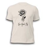 NEW YORK CITY AND ROSE UNISEX T-SHIRT