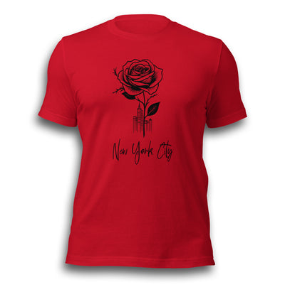 NEW YORK CITY AND ROSE UNISEX T-SHIRT