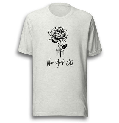 NEW YORK CITY AND ROSE UNISEX T-SHIRT