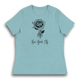 NEW YORK CITY AND ROSE WOMEN'S T-SHIRT