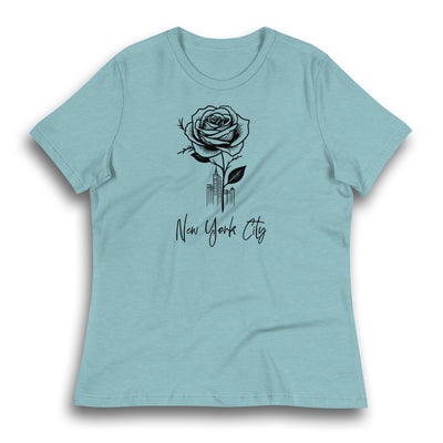 NEW YORK CITY AND ROSE WOMEN'S T-SHIRT