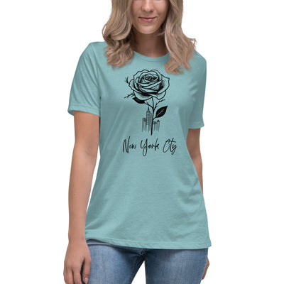 NEW YORK CITY AND ROSE WOMEN'S T-SHIRT