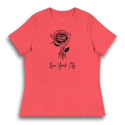 NEW YORK CITY AND ROSE WOMEN'S T-SHIRT