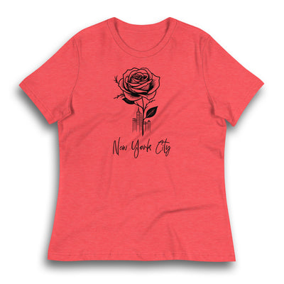 NEW YORK CITY AND ROSE WOMEN'S T-SHIRT