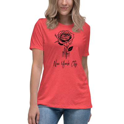 NEW YORK CITY AND ROSE WOMEN'S T-SHIRT