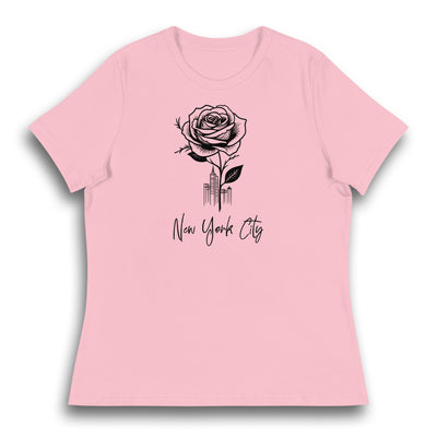 NEW YORK CITY AND ROSE WOMEN'S T-SHIRT