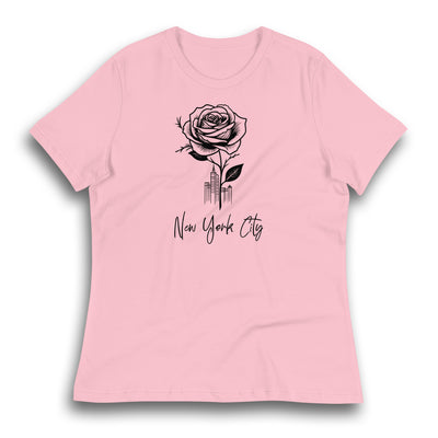 NEW YORK CITY AND ROSE WOMEN'S T-SHIRT