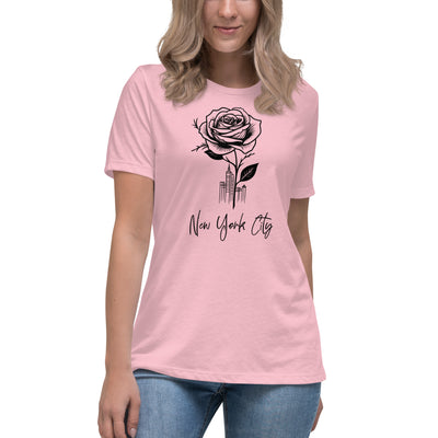 NEW YORK CITY AND ROSE WOMEN'S T-SHIRT