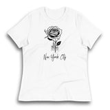 NEW YORK CITY AND ROSE WOMEN'S T-SHIRT