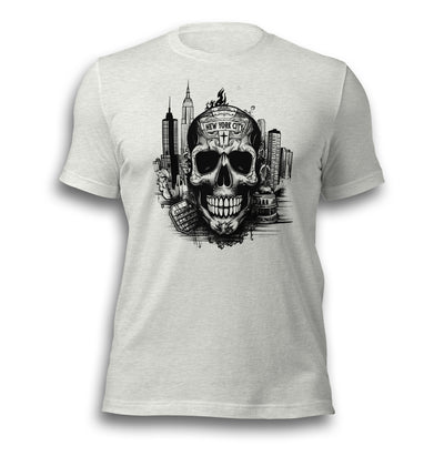 NEW YORK CITY SKULL TATTOO UNISEX T-SHIRT