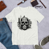 NEW YORK CITY SKULL TATTOO UNISEX T-SHIRT