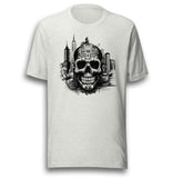 NEW YORK CITY SKULL TATTOO UNISEX T-SHIRT