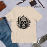 NEW YORK CITY SKULL TATTOO UNISEX T-SHIRT